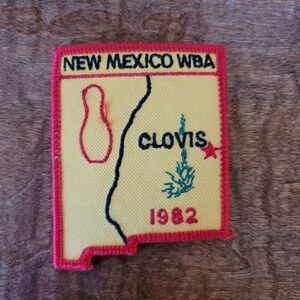 Clovis New Mexico wba womens bowling association patch embroidered state 1982